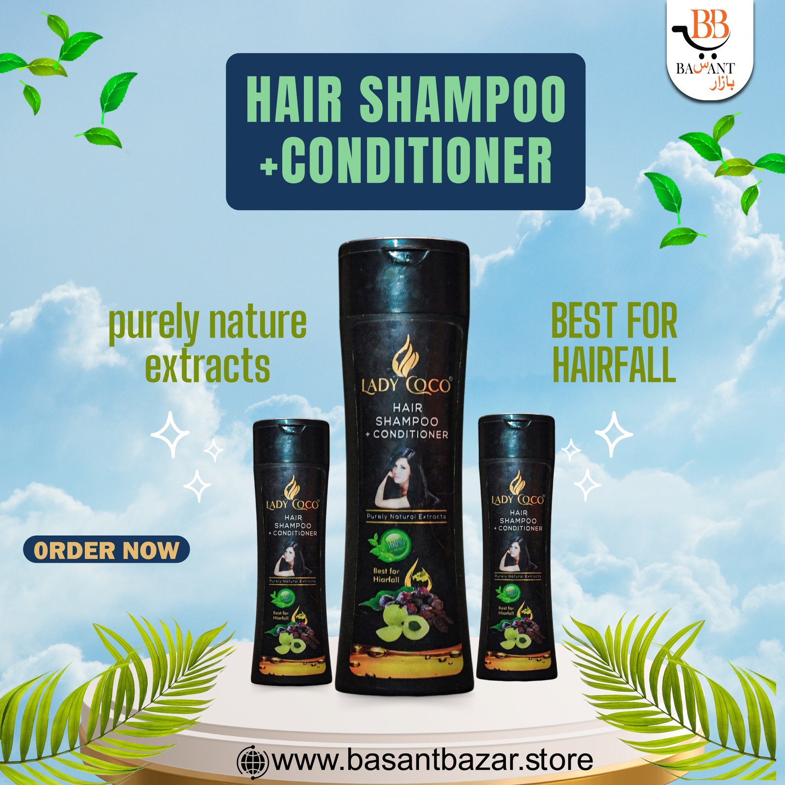 Lady Coco Hair Shampoo + Conditioner – Nourish, Strengthen & Shine