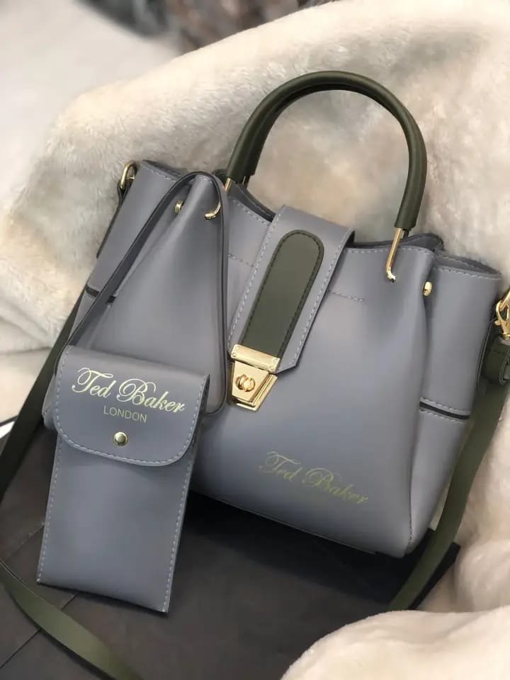 Premium 2-Piece Shoulder Bag Set  | Soft Synthetic Leather thumbnail