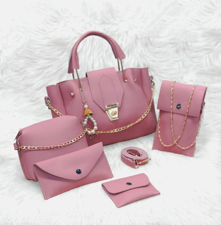 High-Quality 5-Piece Premium Synthetic Leather Bag Set thumbnail