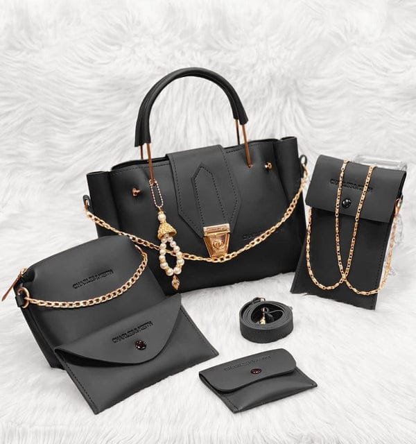 High-Quality 5-Piece Premium Synthetic Leather Bag Set thumbnail