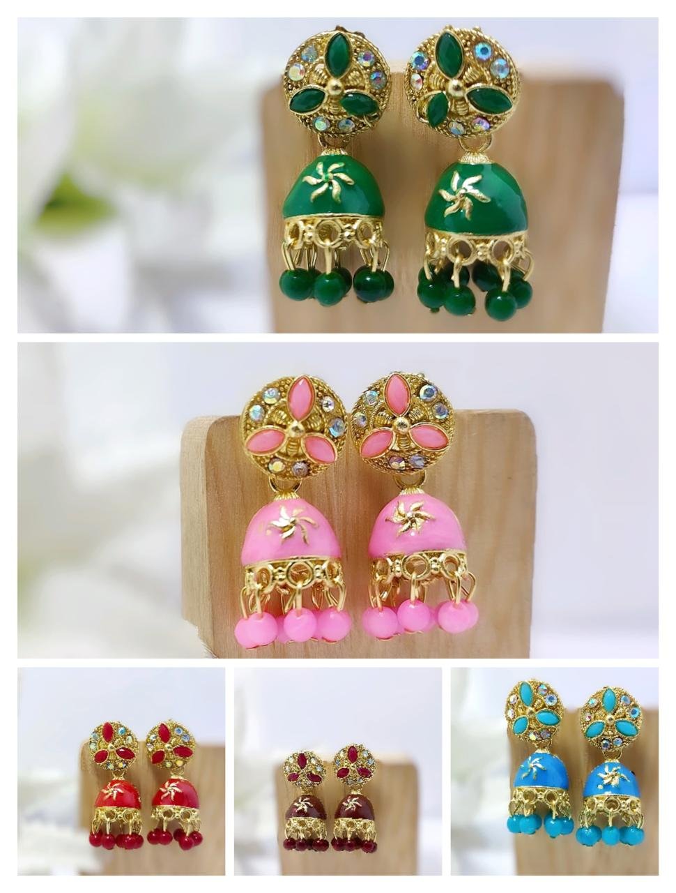 Golden Grace: Jhumka Elegance Collection