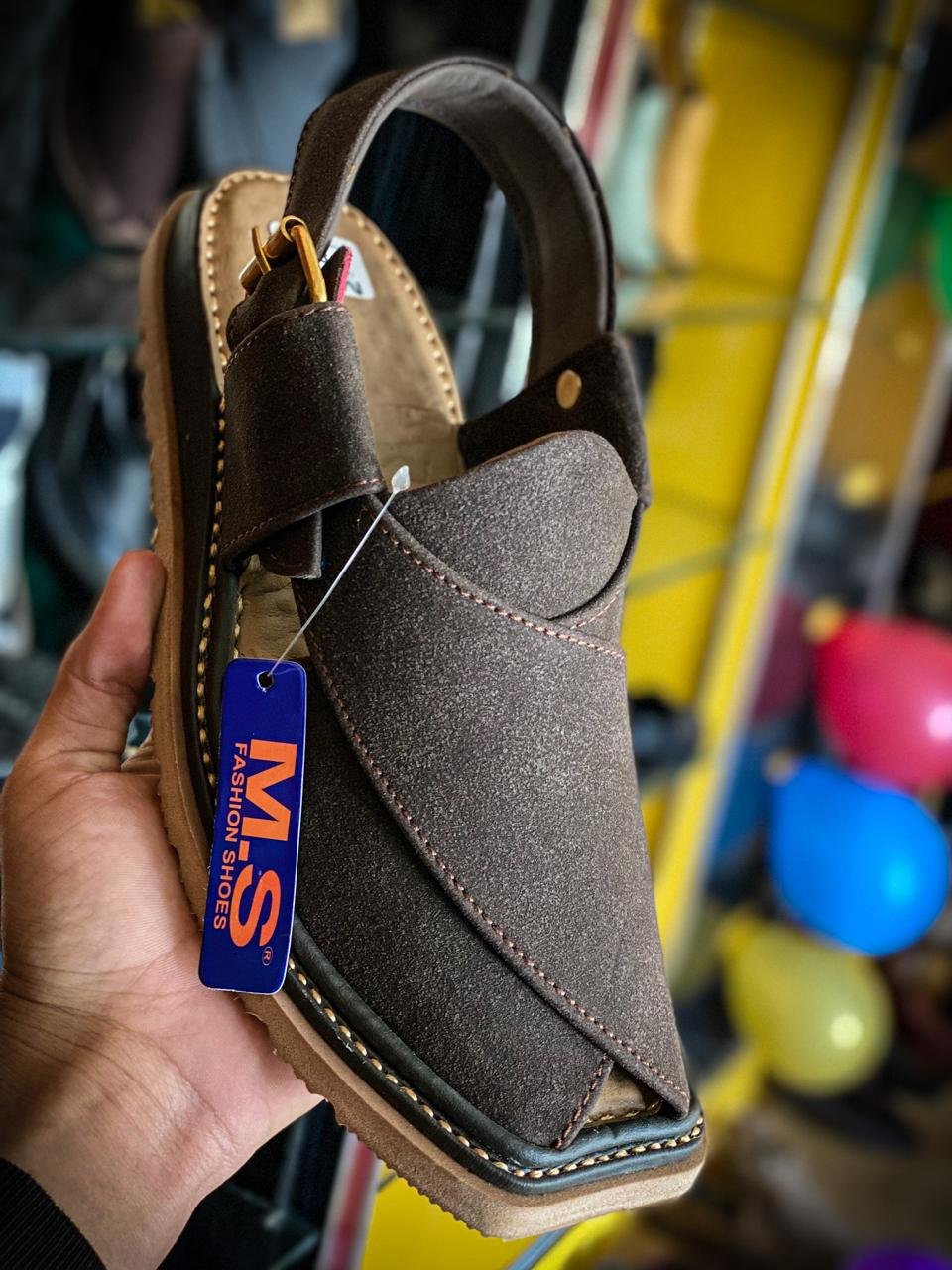 Premium Peshawari Chappal – Dark Brown