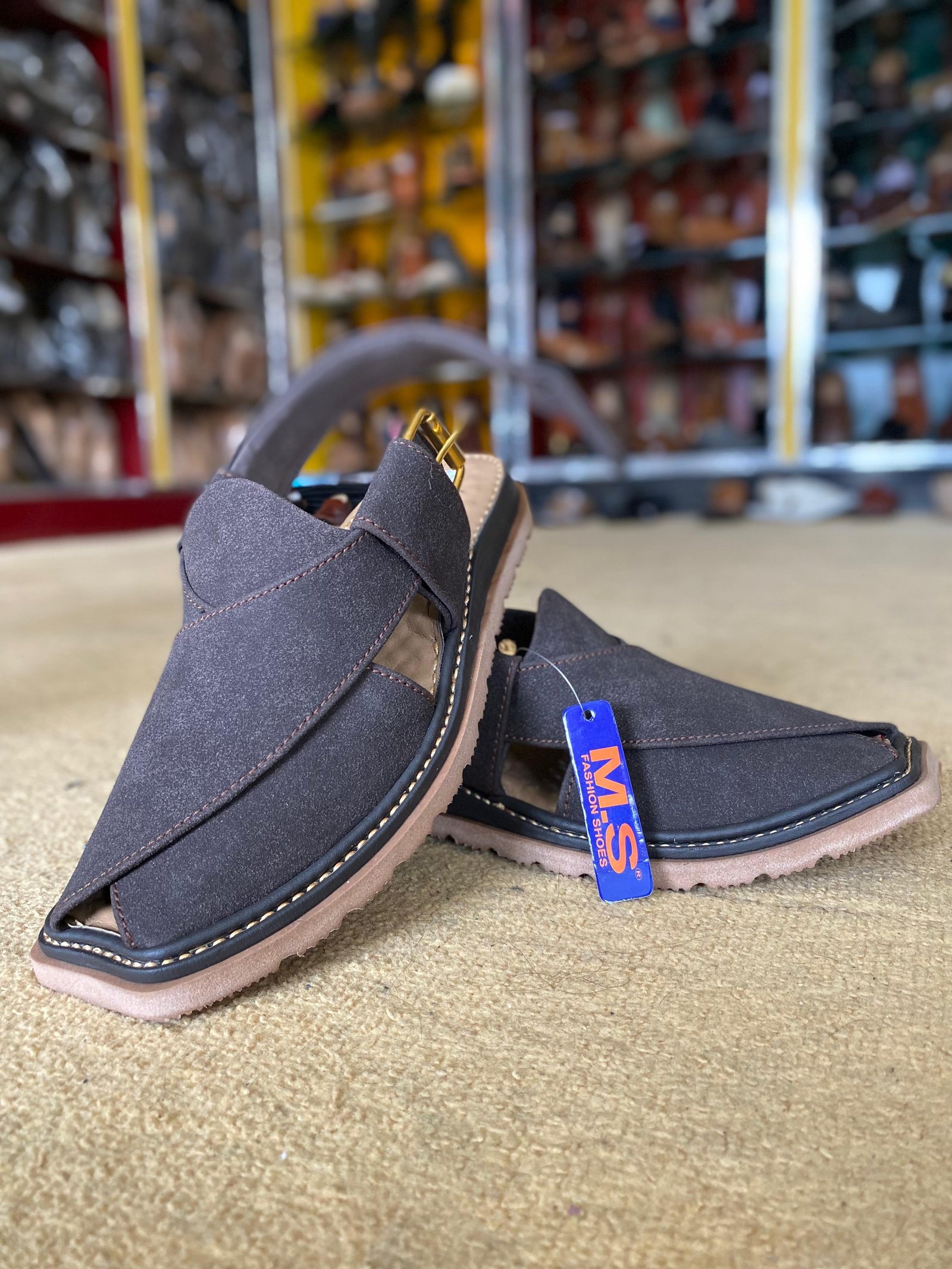 Premium Peshawari Chappal – Dark Brown thumbnail