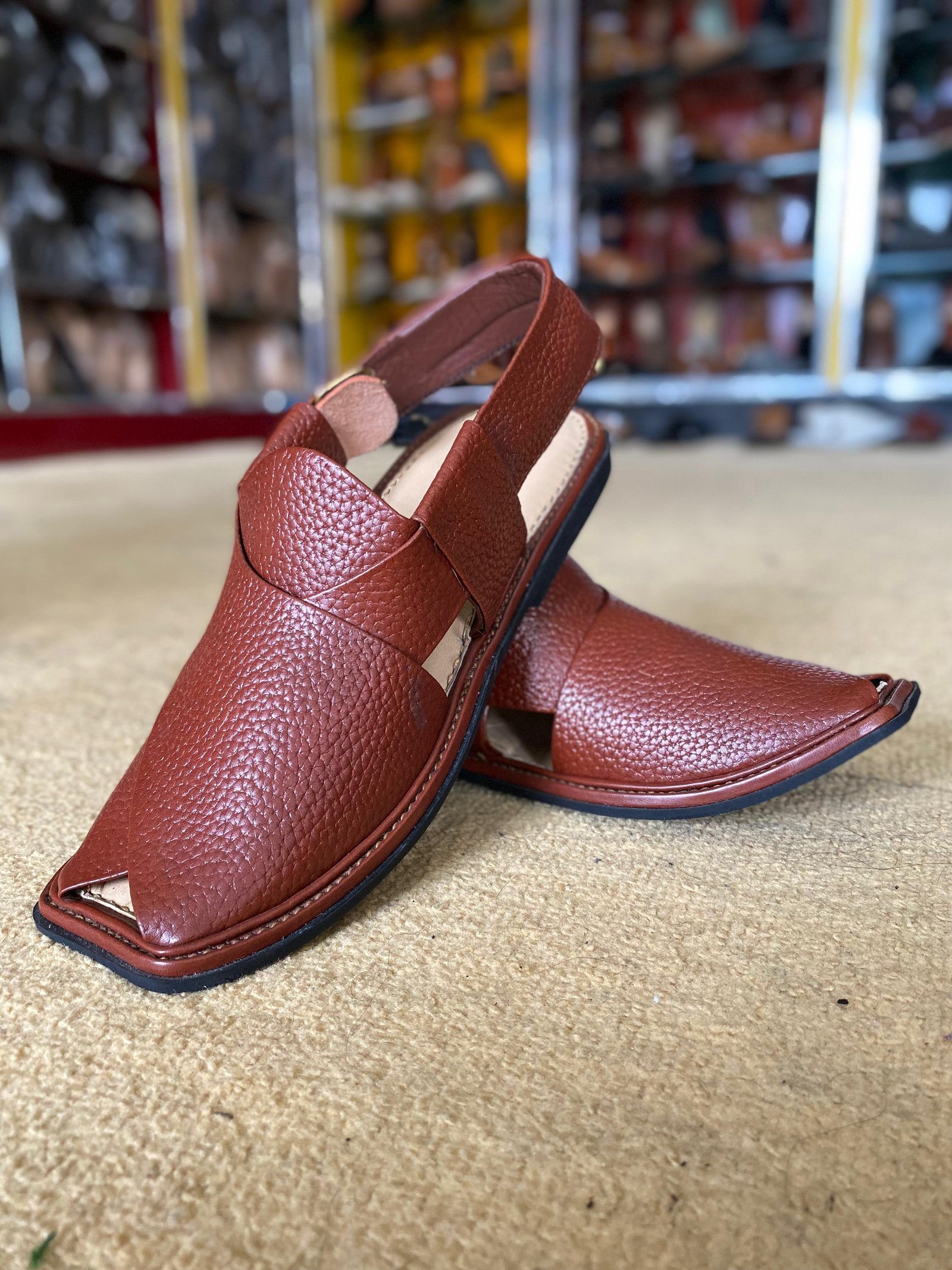 Classic Leather Peshawari Chappal – Chestnut Brown thumbnail