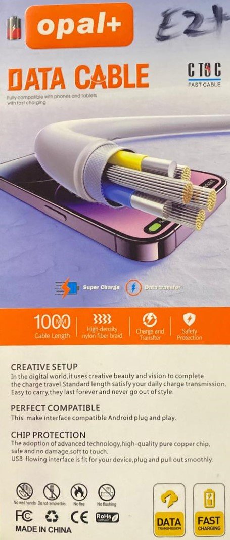 The Opal+ 3A Data Cable GD 04 CToC